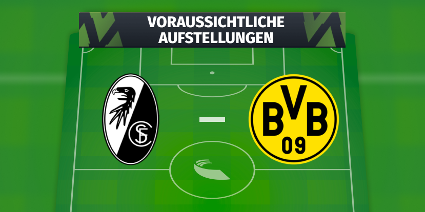 SC Freiburg – BVB (Borussia Dortmund): Die voraussichtlichen Aufstellungen